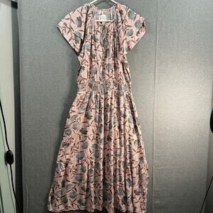 Destination 365 Short-Sleeve Midi Dress RoseFloral Petite X-Small